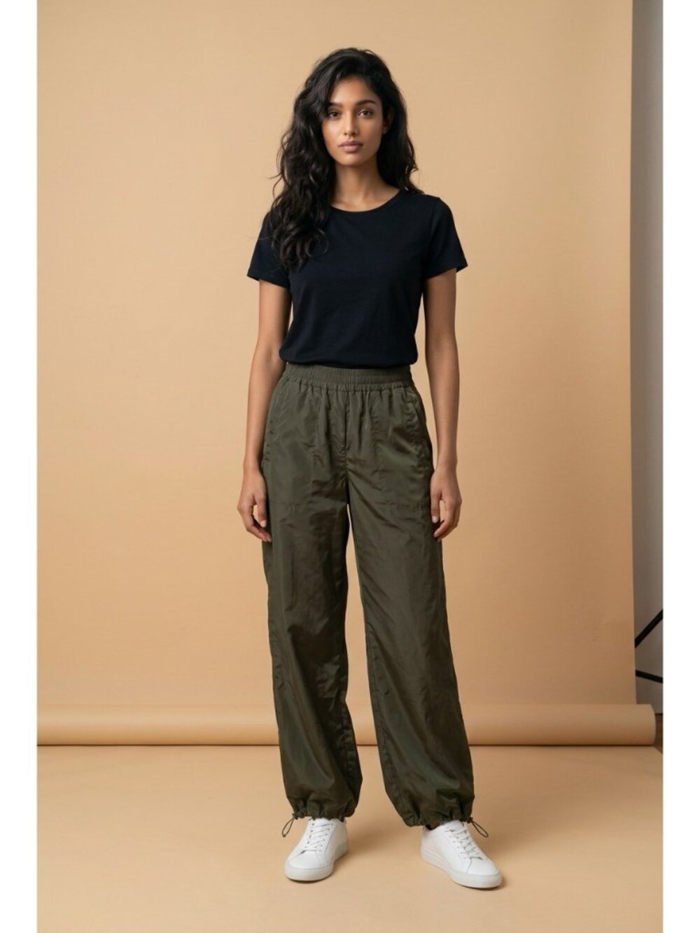 Express High Waisted Olive Green Convertible Hem Jogger Pants XS NEW Casual Chic